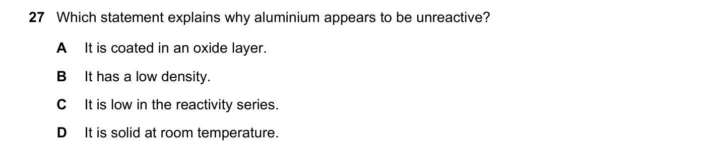 Question 27, June 2023, 0620 Paper 21