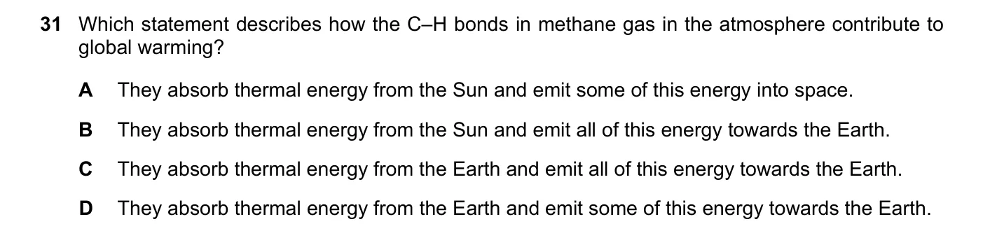 Question 31, June 2023, 0620 Paper 21