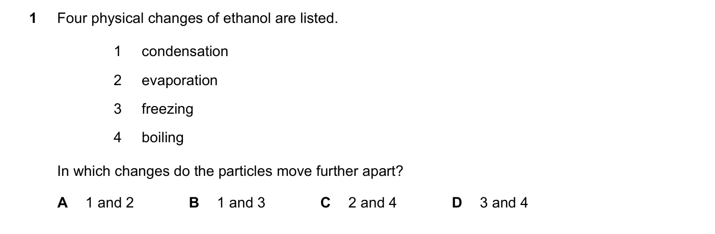 Question 1, June 2023, 0620 Paper 22