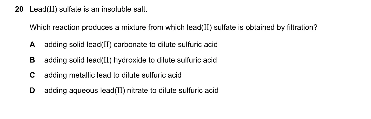 Question 20, June 2023, 0620 Paper 22