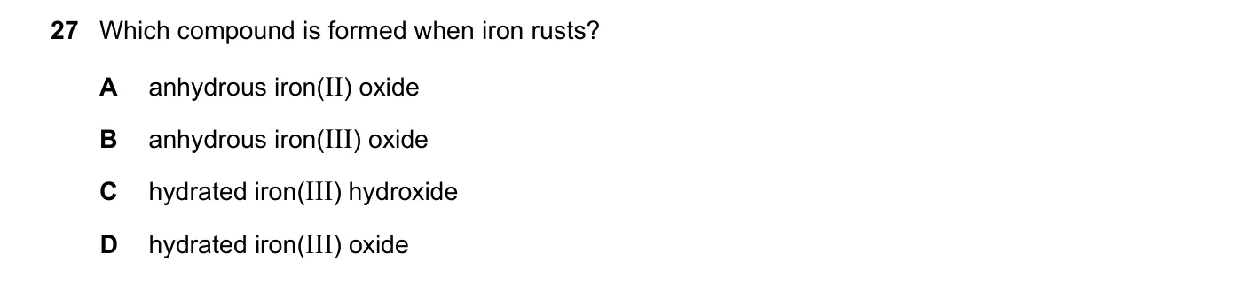 Question 27, June 2023, 0620 Paper 22