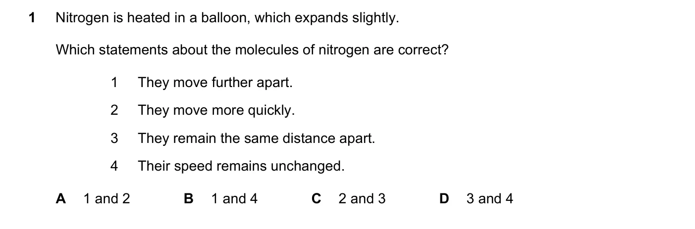 Question 1, June 2023, 0620 Paper 23