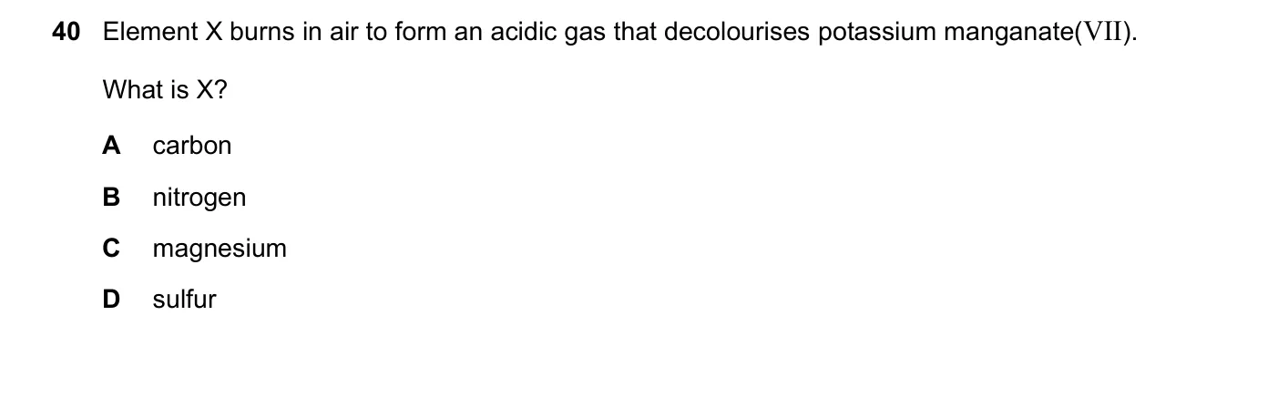Question 40, June 2023, 0620 Paper 23