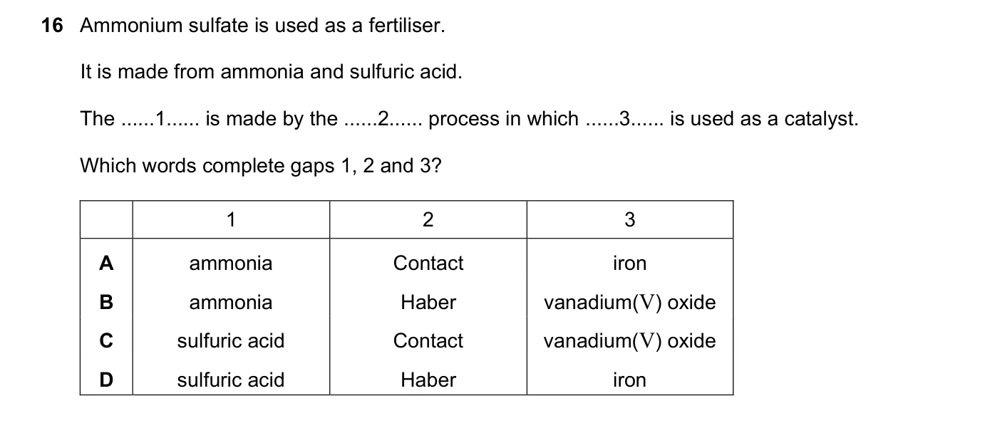 Question 16, March 2023, 0620 Paper 22
