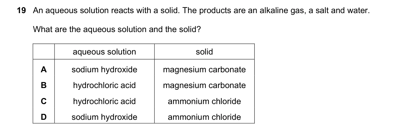 Question 19, March 2023, 0620 Paper 22