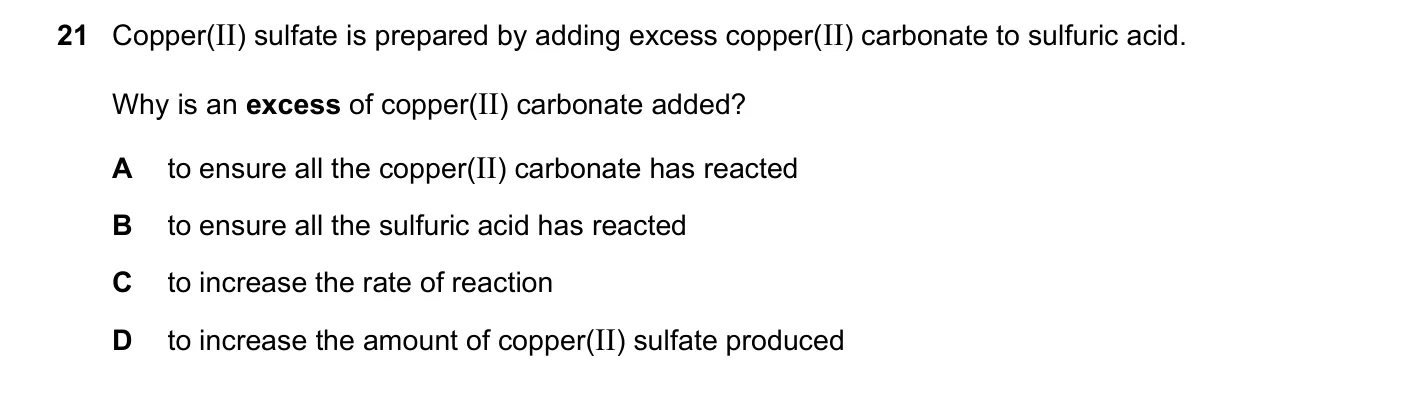 Question 21, March 2023, 0620 Paper 22