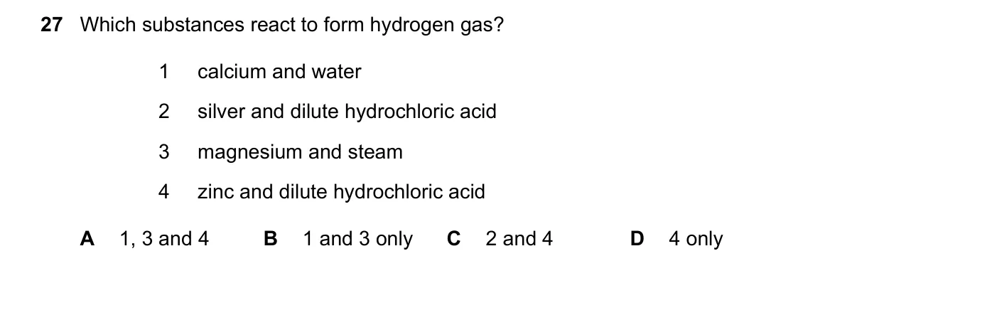 Question 27, March 2023, 0620 Paper 22