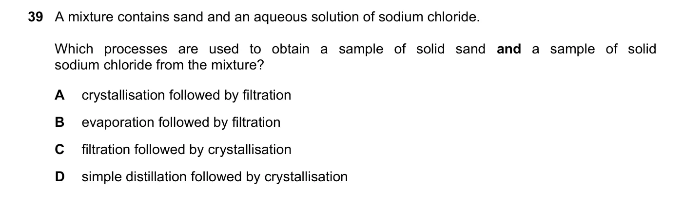 Question 39, March 2023, 0620 Paper 22