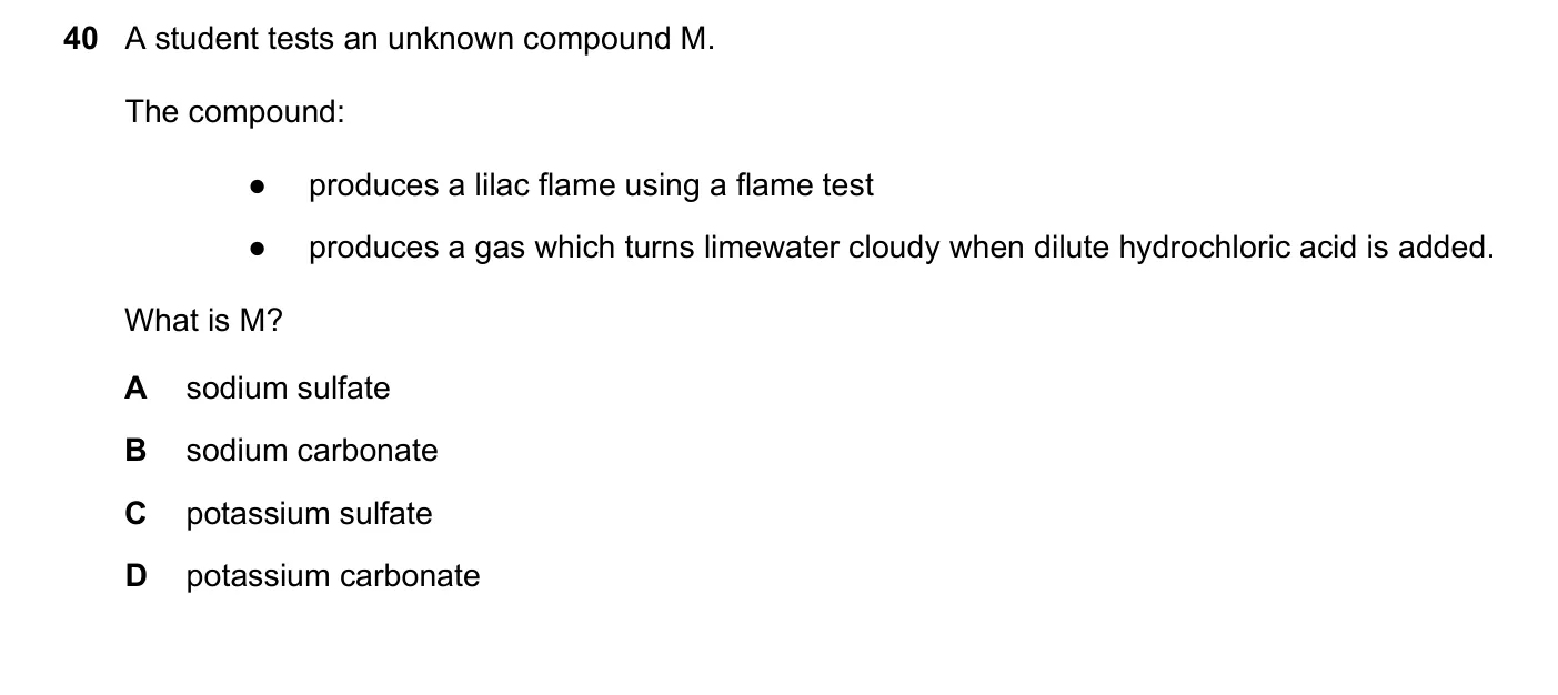 Question 40, March 2023, 0620 Paper 22