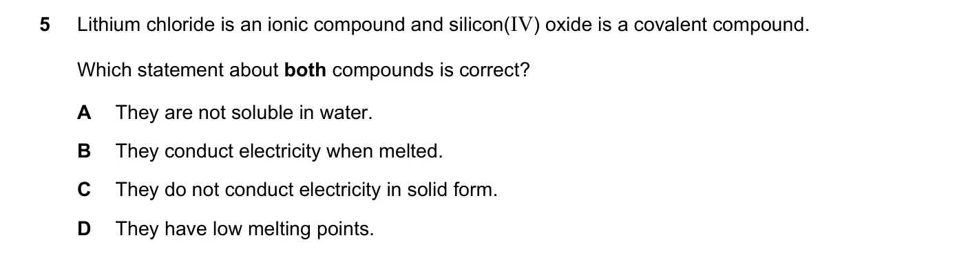 Question 5, November 2023, 0620 Paper 21