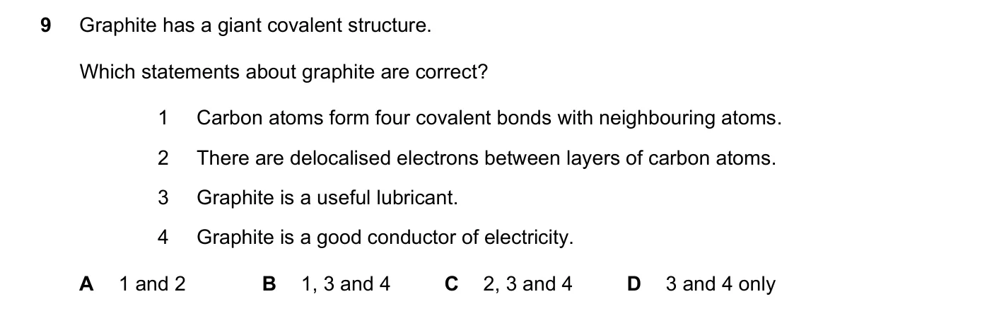 Question 9, November 2023, 0620 Paper 21