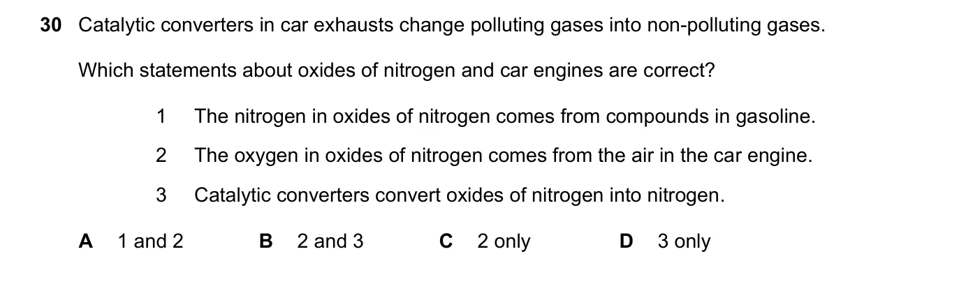 Question 30, November 2023, 0620 Paper 21
