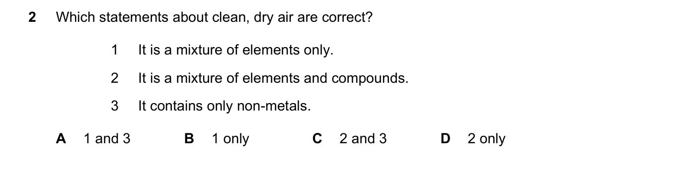 Question 2, November 2023, 0620 Paper 22