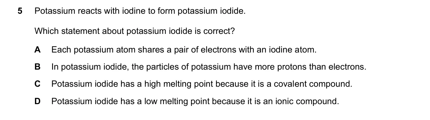 Question 5, November 2023, 0620 Paper 22