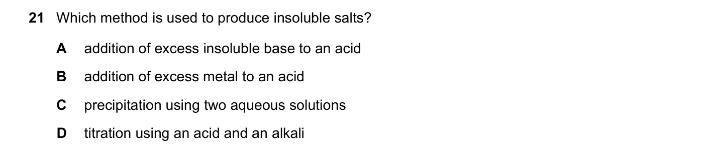 Question 21, November 2023, 0620 Paper 22