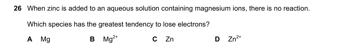 Question 26, November 2023, 0620 Paper 22