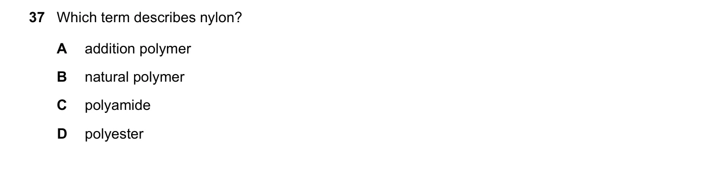 Question 37, November 2023, 0620 Paper 22