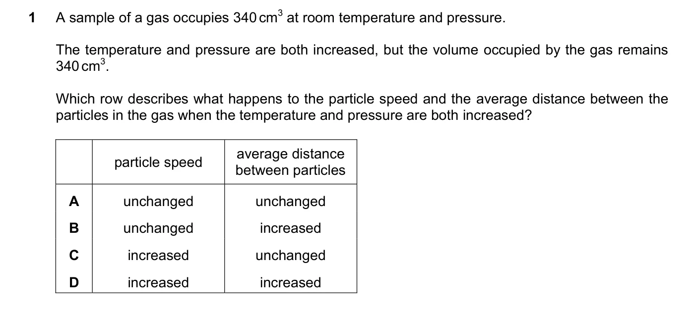 Question 1, November 2023, 0620 Paper 23