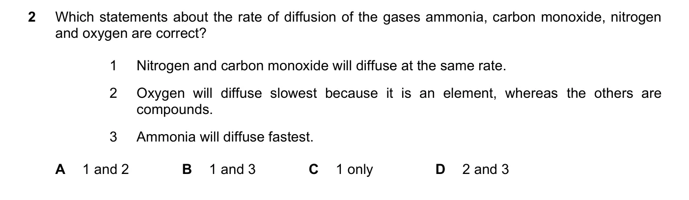 Question 2, November 2023, 0620 Paper 23
