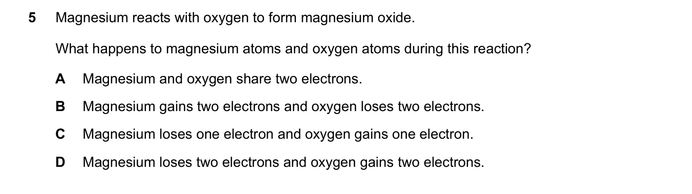 Question 5, November 2023, 0620 Paper 23
