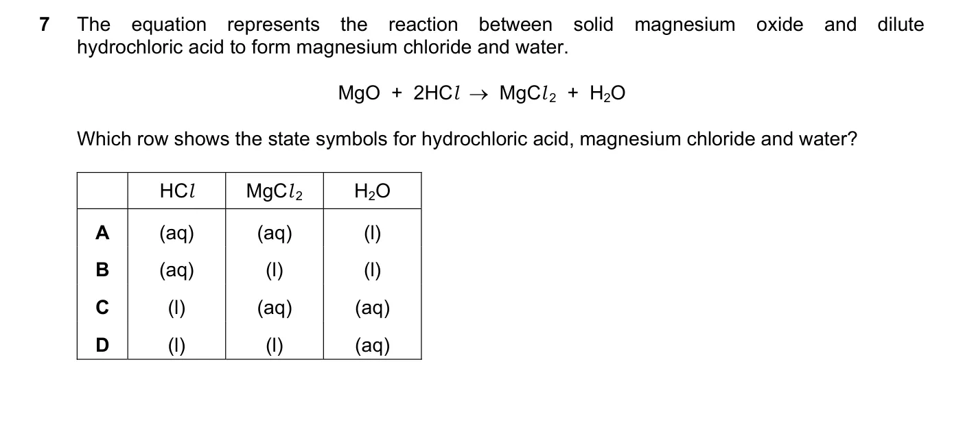 Question 7, November 2023, 0620 Paper 23