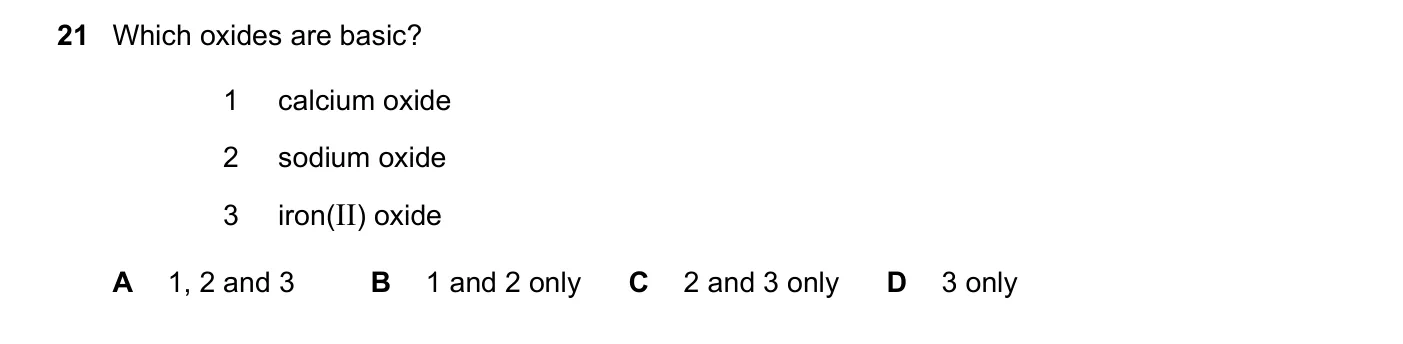 Question 21, November 2023, 0620 Paper 23