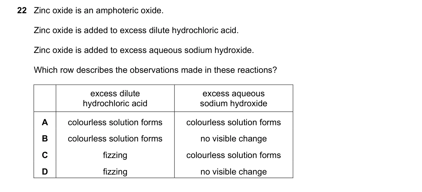 Question 22, November 2023, 0620 Paper 23