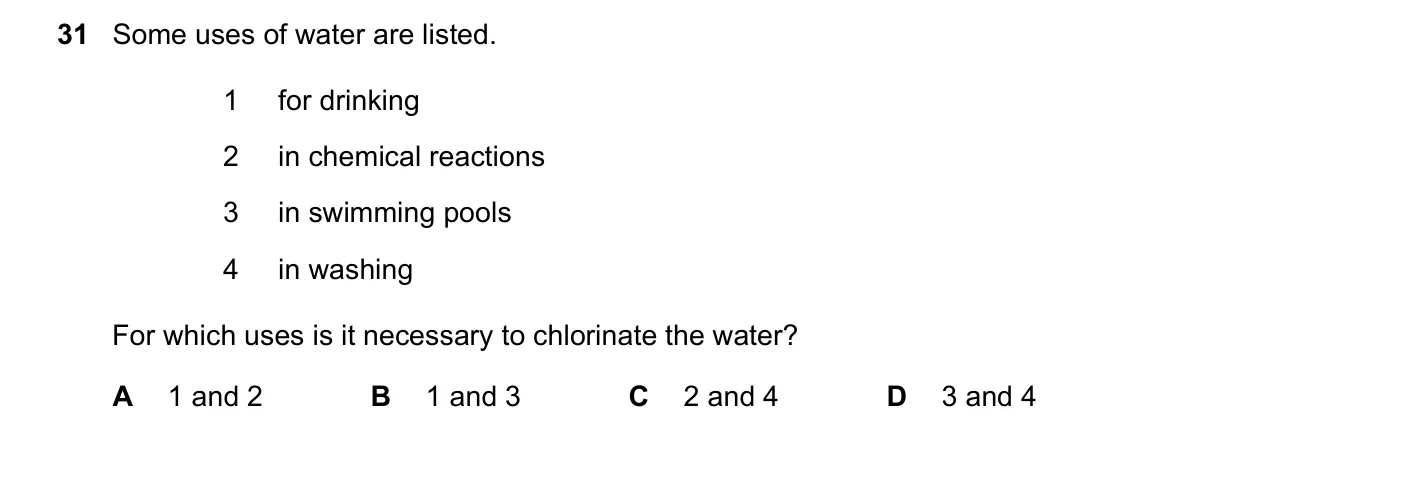 Question 31, November 2023, 0620 Paper 23