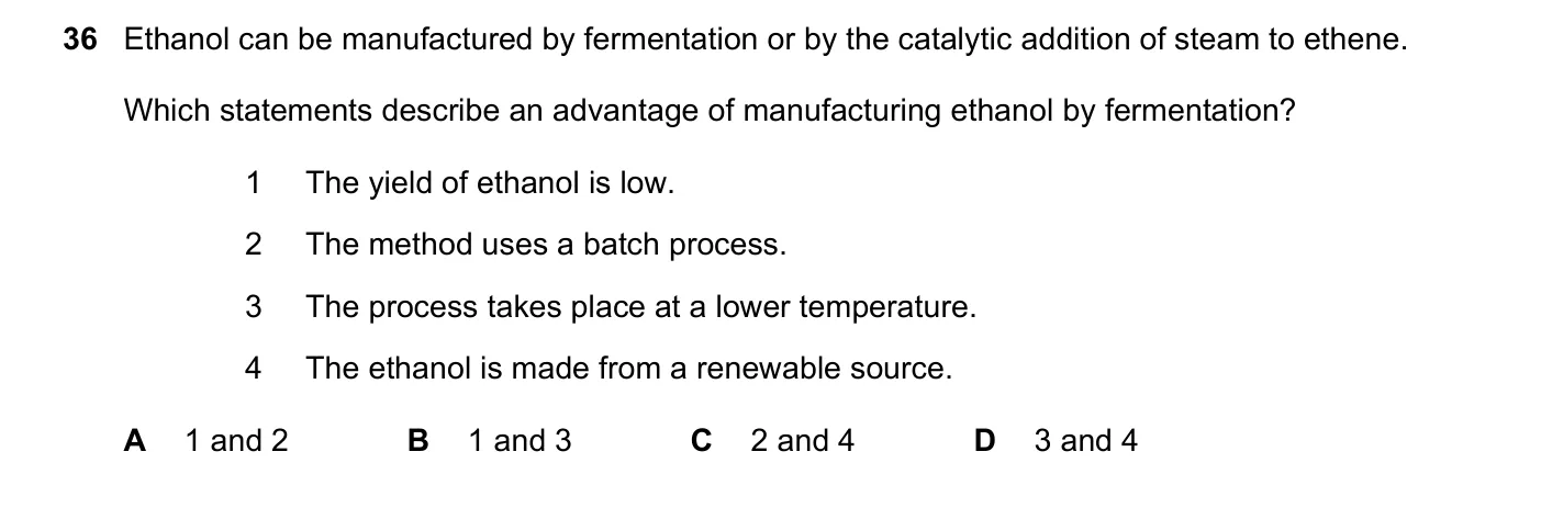 Question 36, November 2023, 0620 Paper 23