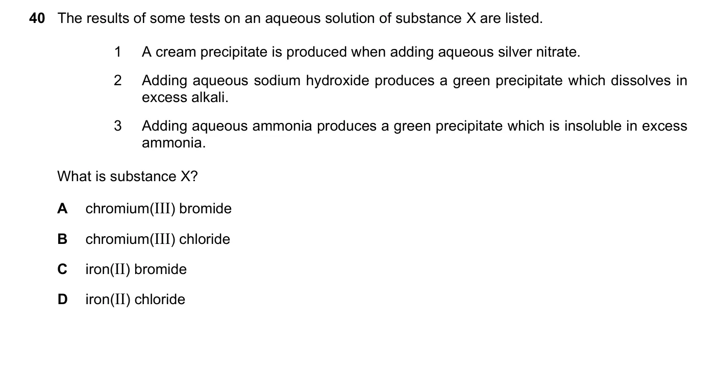 Question 40, November 2023, 0620 Paper 23