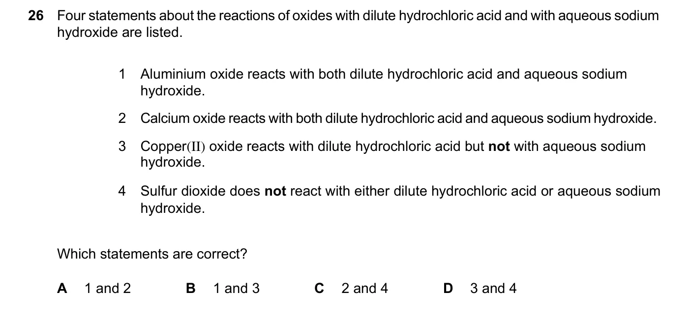 Question 26, June 2024, 0620 Paper 21