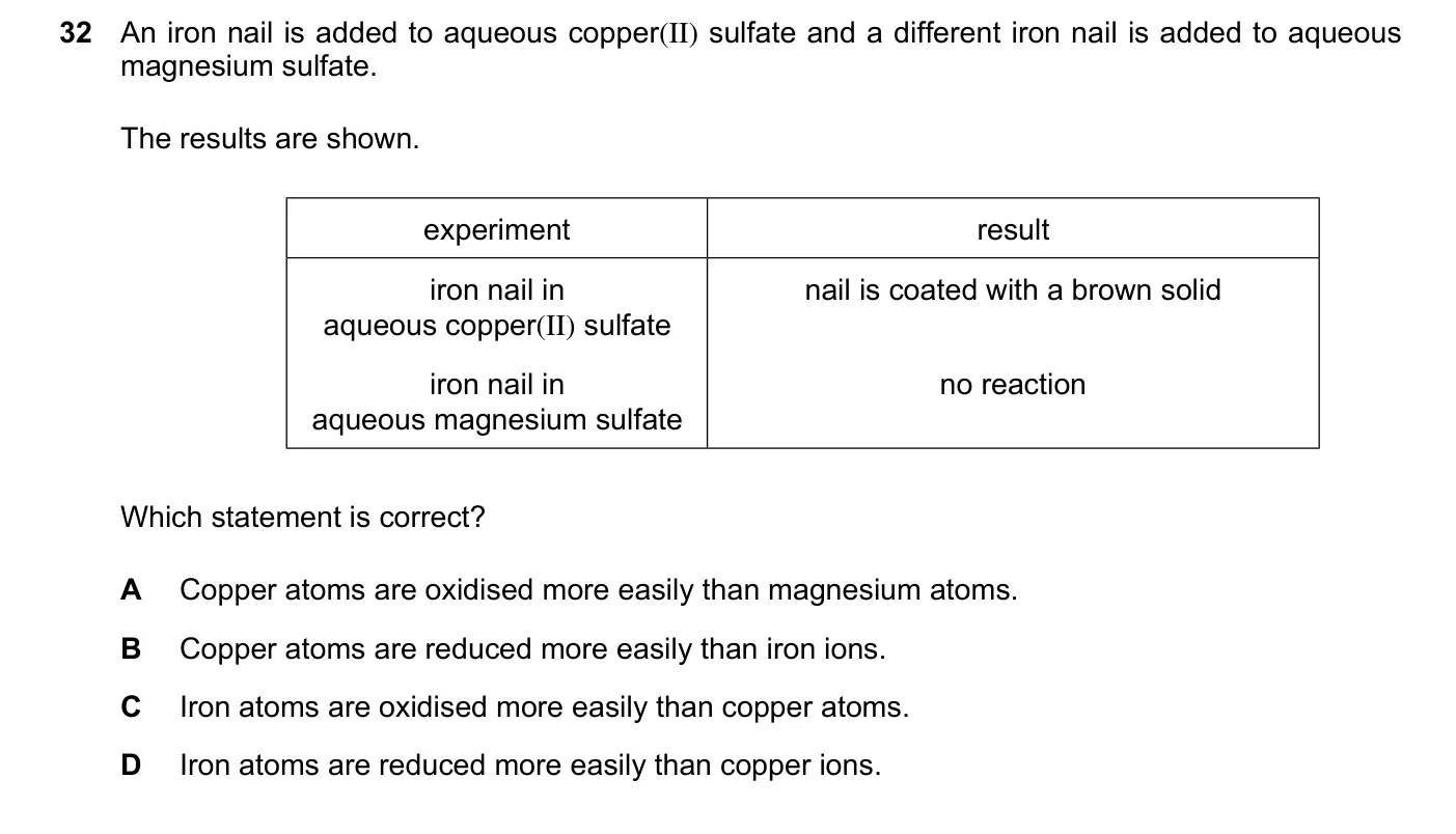 Question 32, June 2024, 0620 Paper 21