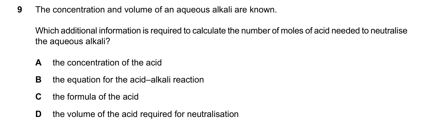 Question 9, June 2024, 0620 Paper 22