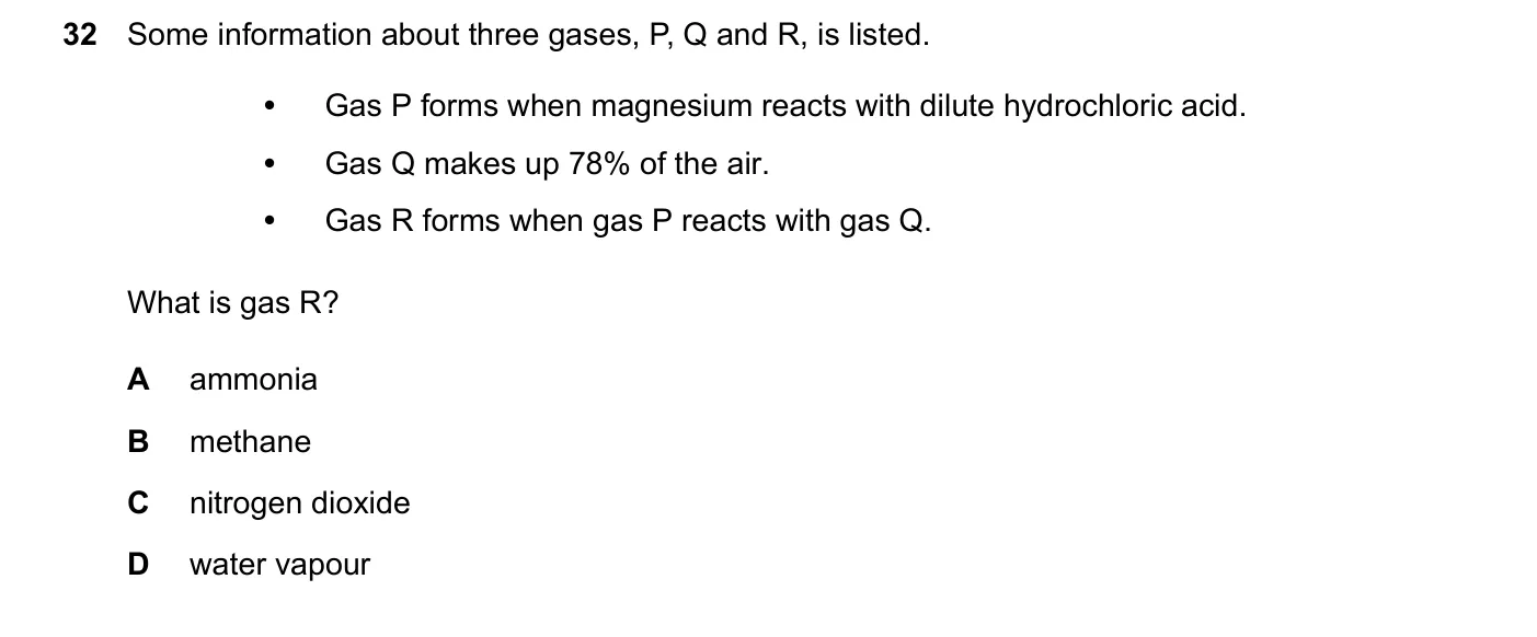 Question 32, June 2024, 0620 Paper 22