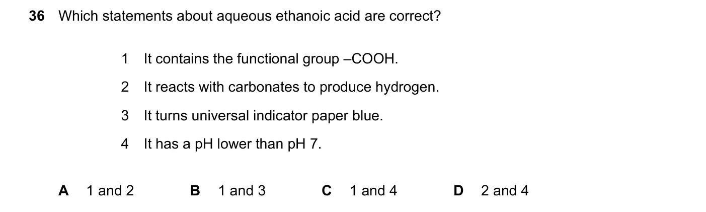 Question 36, June 2024, 0620 Paper 22