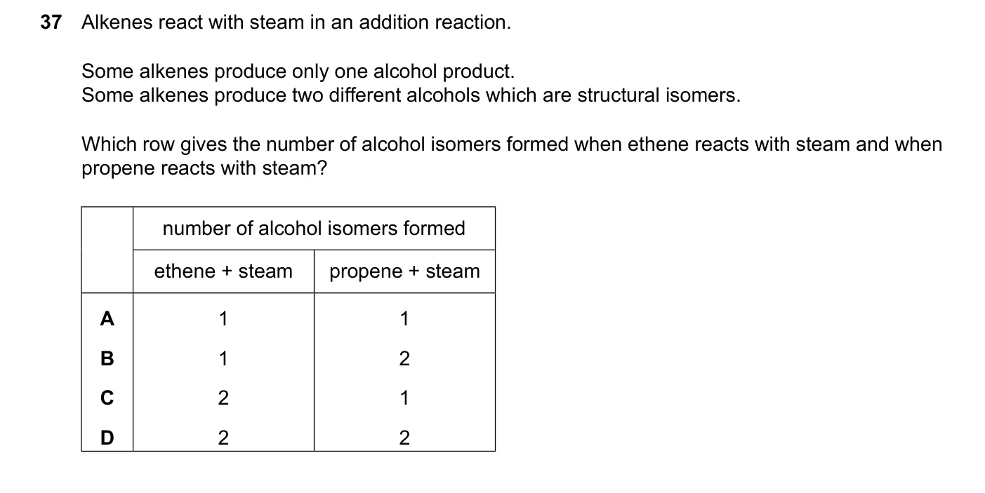 Question 37, June 2024, 0620 Paper 22