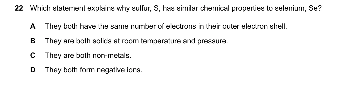 Question 22, June 2024, 0620 Paper 23