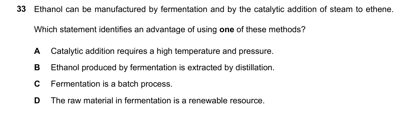 Question 33, June 2024, 0620 Paper 23