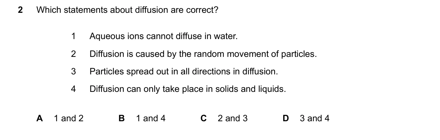 Question 2, March 2024, 0620 Paper 22