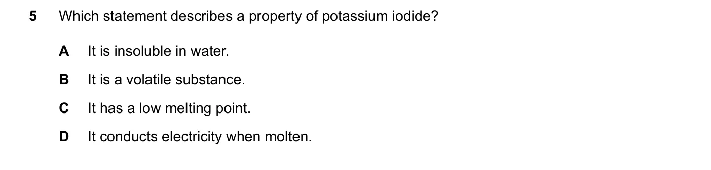 Question 5, March 2024, 0620 Paper 22