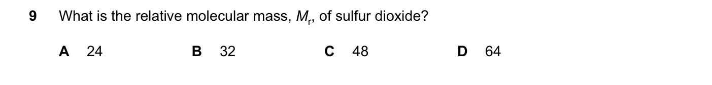 Question 9, March 2024, 0620 Paper 22