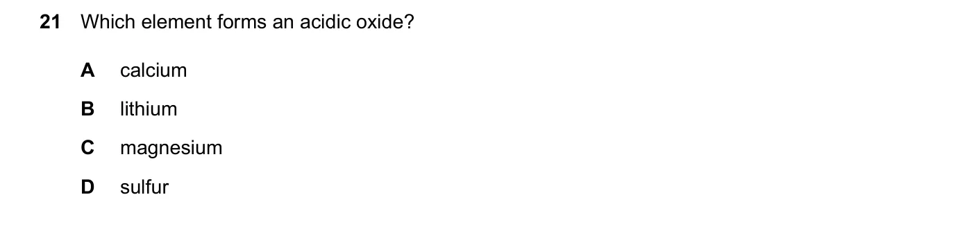 Question 21, March 2024, 0620 Paper 22