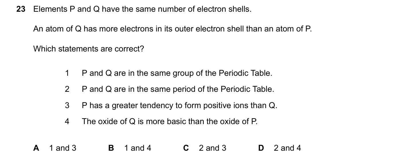 Question 23, March 2024, 0620 Paper 22