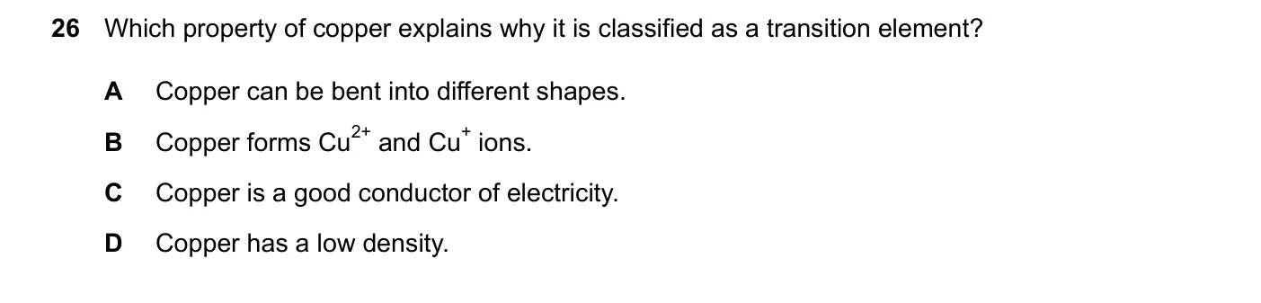 Question 26, March 2024, 0620 Paper 22