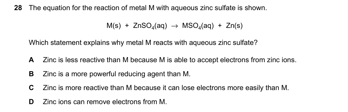 Question 28, March 2024, 0620 Paper 22