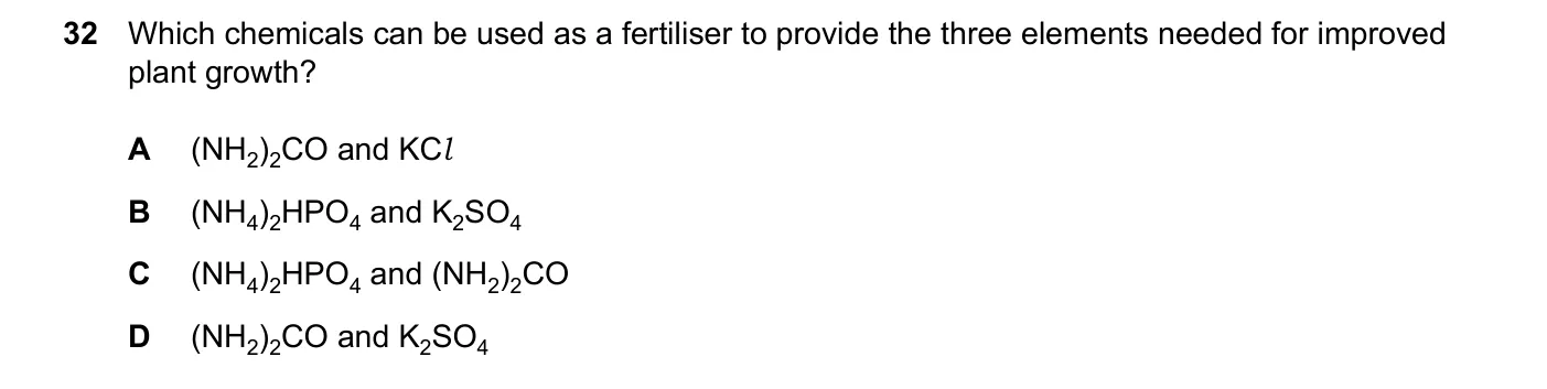 Question 32, March 2024, 0620 Paper 22