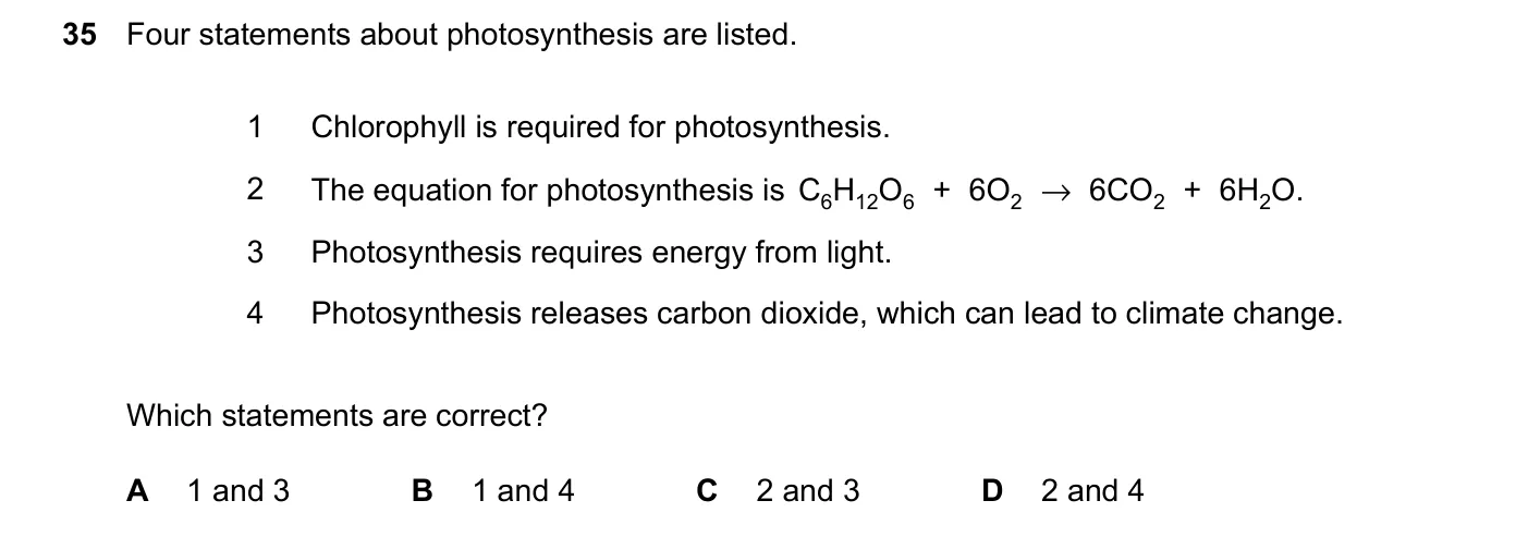 Question 35, March 2024, 0620 Paper 22