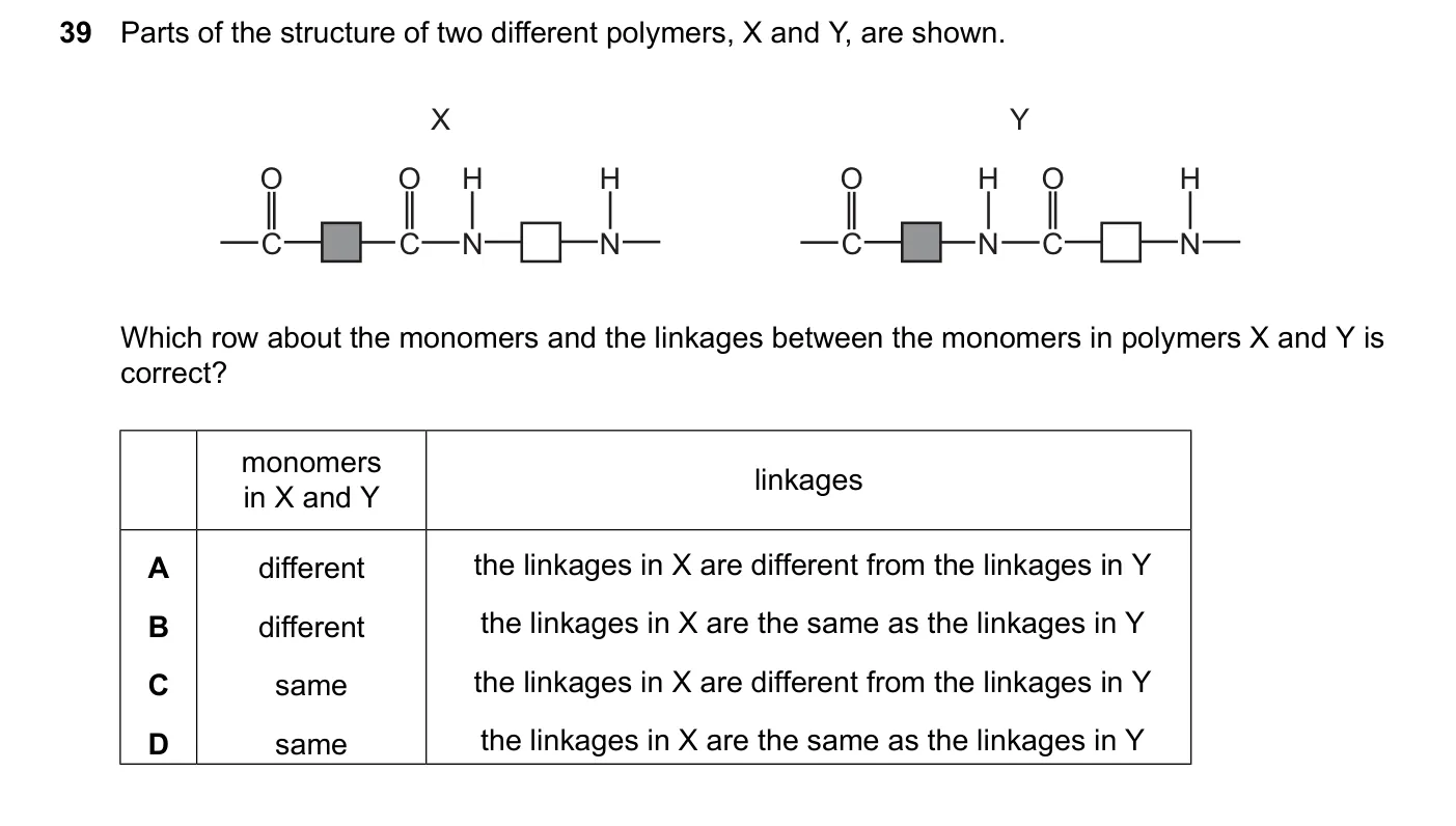 Question 39, March 2024, 0620 Paper 22