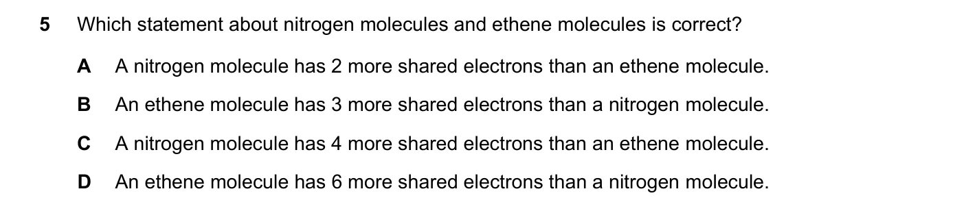 Question 5, November 2024, 0620 Paper 21