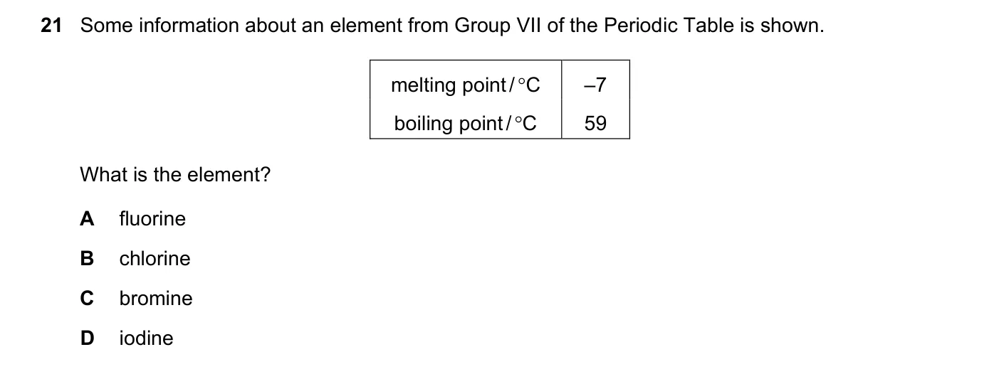 Question 21, November 2024, 0620 Paper 21